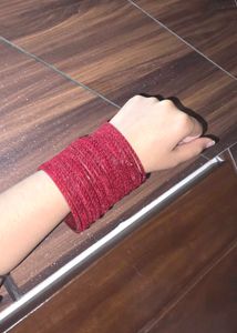 Red Glitter Bangles size 2&#34;8 inch