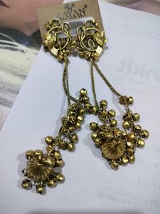 Stylish Gold Dangle Earrings