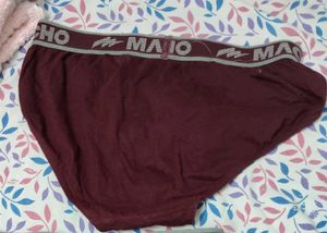 Maroon Cotton brief