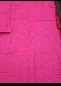 New woollen Pink Kurta Set L size