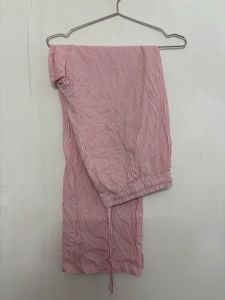 Pink Striped Pajama Set
