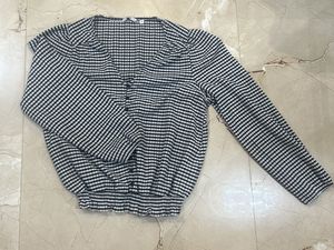 Checkered Long Sleeve Top