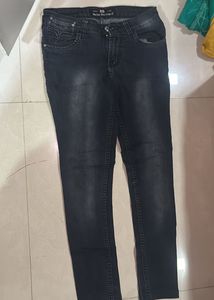 Black with white shade Midwaist Denim Jeans