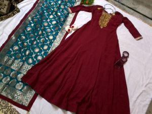 Wedding Dress With Banarsi Duppta