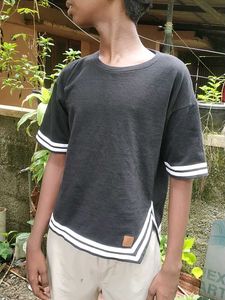 Black &amp; White Trim Tee