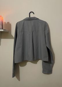 Light Grey Crop Formal Shirt