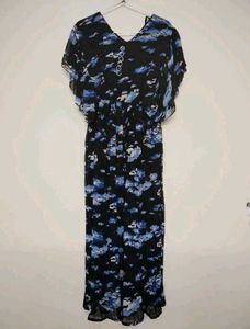 Blue Floral Maxi Dress