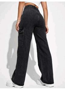 Black Wash Cargo Jeans