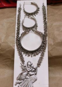 Oxidized Silver Jewelry Set