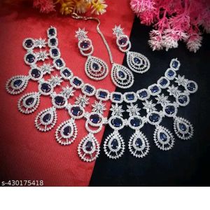 Elegant Blue Stone Jewelry Set