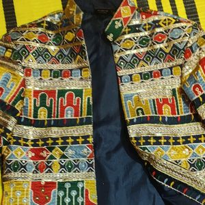 Multicolour Jodhpuri Kurta Set
