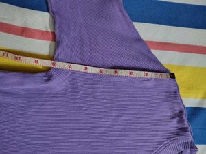 Max Liliac Ribbed Tshirt