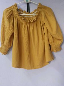 Mustard Off-Shoulder Top