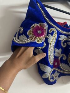 Pure Velvet With Moti Handwork