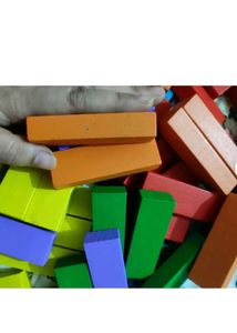 Colorful Wooden Block Tower Game