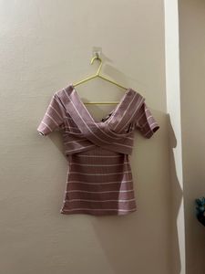 Striped Off-Shoulder Top