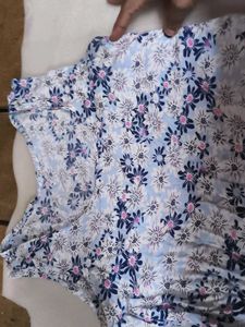 Floral Blue Kurti