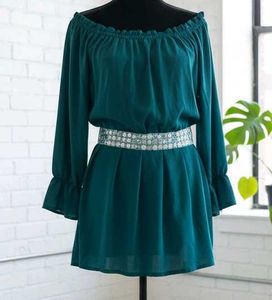 Green Off-Shoulder top