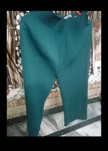 Green Ribbed Pants