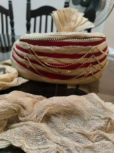 Elegant Wedding Turban - Dupatta (Paghdi)