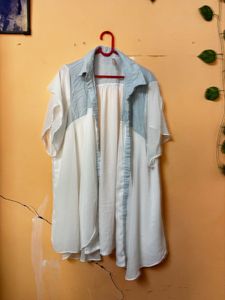 Sheer Patchwork Blouse