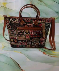 Patchwork Tote Bag with Coin Purse