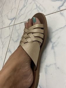 Matte Golden Flip Flop