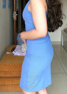 Blue Bodycon Midi Dress