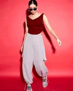 Maroon Sleeveless Top