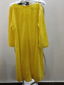 Yellow Embellished Kurti