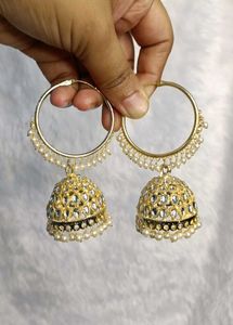 Party Wear Earrings Gold Colour