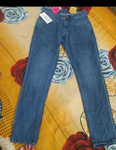 Blue Straight Leg Jeans