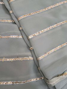 Beautiful Grey saree with blouse piece