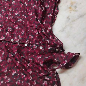 Floral Wrap Top