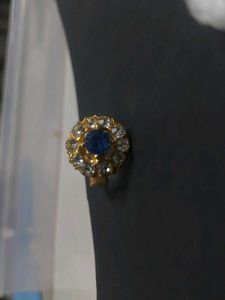 Blue Diamond Jewellery Set With Ring