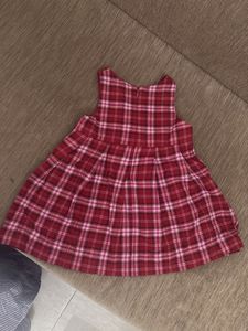 Red Plaid Girls Dress