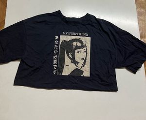Graphic Oversized crop top
