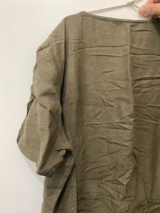 Olive Green Button-Down Dress