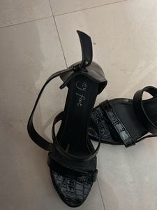 Faux Leather Heel
