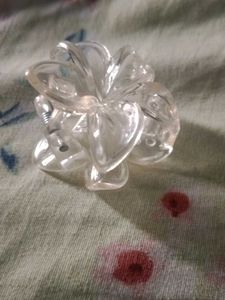Clear Flower Hair Clip