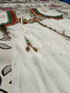 Anarkali Stone Work layered Kurta Set