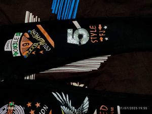 Embroidered Graphic Jeans