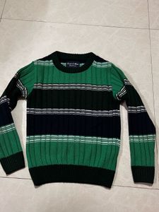 Striped Green Knit Sweater