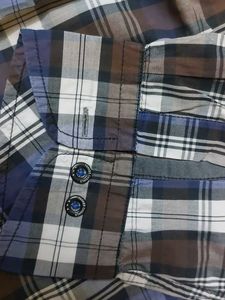 Blue Check Shirt 44 Size