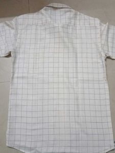 Checked White Shirt