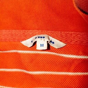 Striped Coral Polo T-Shirt