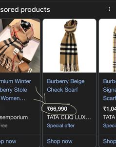 Burberry checked Scarf