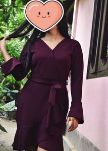 V-Neck Wrap Dress