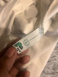 White Off-Shoulder Tie Top