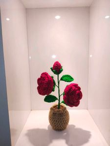 Restocked!! Crochet Potted Rose 🌹
